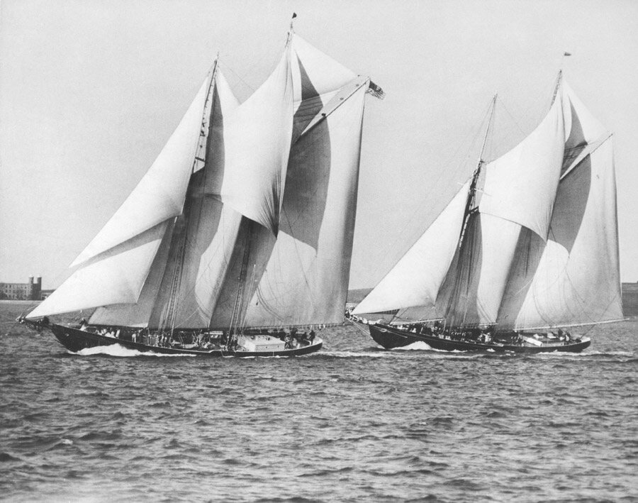 Bluenose racing under full sail